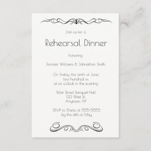 Vintage vines rehearsal dinner invitations