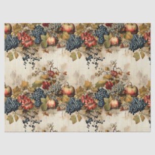 Vintage Vineyard Grape Fruit Cream Garland Tissue Paper