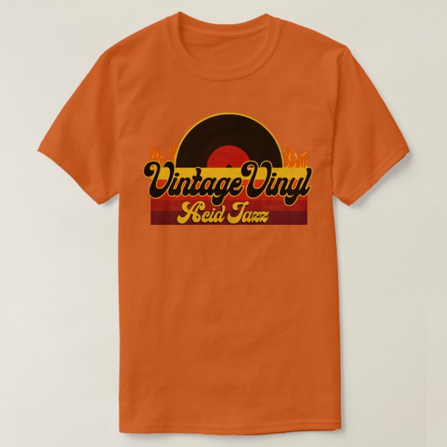 Vintage Vinyl Acid Jazz T-Shirt (Design Front)
