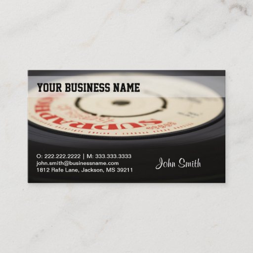 Customizable Vintage Vinyl business card