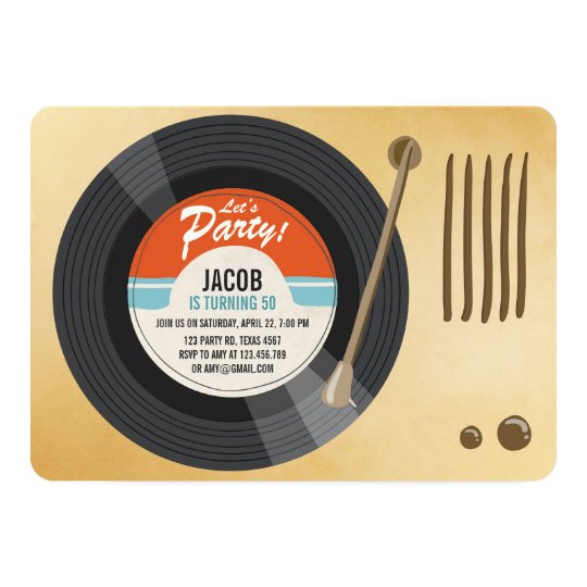 vintage vinyl record birthday