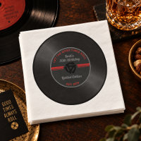 Vintage Vinyl Record Birthday Party Napkins – Retr