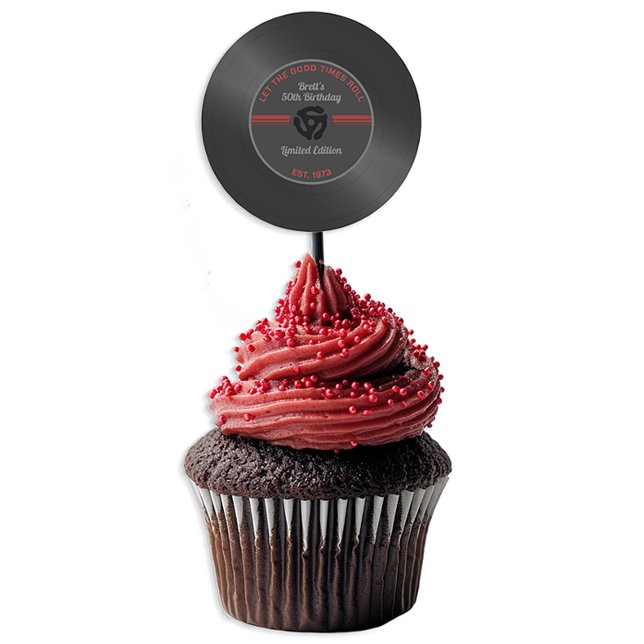 Vintage Vinyl Record Birthday Party Sticker – Retr (Creator Uploaded)