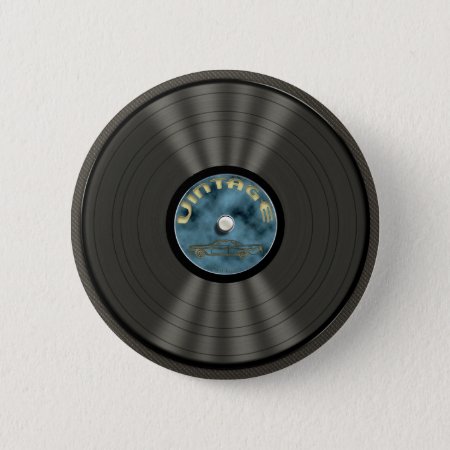 Vintage Vinyl Record Button