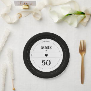 Vintage Vinyl Record Milestone Birthday Paper Plates