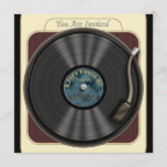 Vintage Vinyl Record Party Invitations