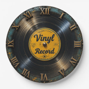 Vintage Vinyl Record Retro LP Music Decor Paper Plates
