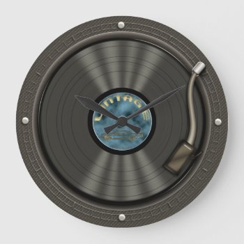 Vintage Vinyl Record Wall Clock by TheClockShop at Zazzle