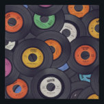 Vintage Vinyl Records Music Background Faux Canvas Print<br><div class="desc">Vinyl records music background
Groove to the rhythm of vinyl records,  where music history finds its groove!
Groovy vibes with vinyl records. Dance to the classics!
record,   vinyl,   music,   background,   pop,   retro,   album,   lp,   disco,   vintage,   disc,   dj,   old,   decor,   rock,   eighties,   song,   single,   gramophone,   disk</div>