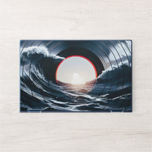 Vintage Vinyl Surf Wave Ocean Retro Music HP Laptop Skin