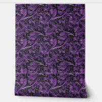 Vintage violet black faux tooled leather