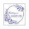 Vintage Violet Hand-drawn Wreath Return Address