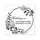 Vintage Violet Hand-drawn Wreath Return Address
