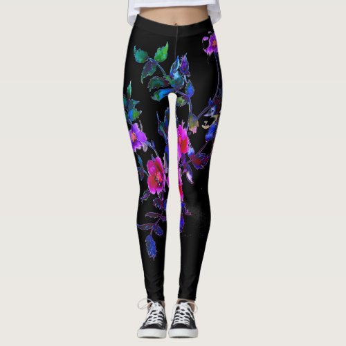 Vintage Violet Rose Leggings