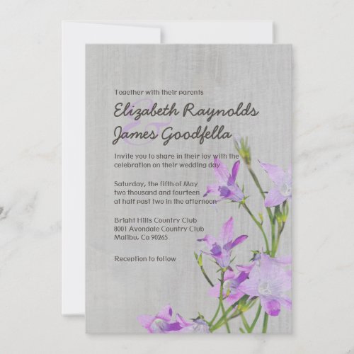 Vintage Violet Wedding Invitations