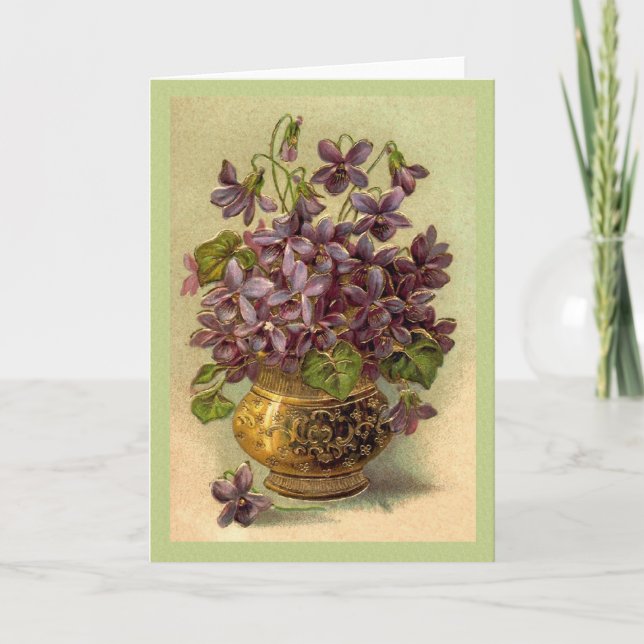 Vintage Violets Card (Front)