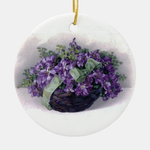 Vintage Violets Ornament