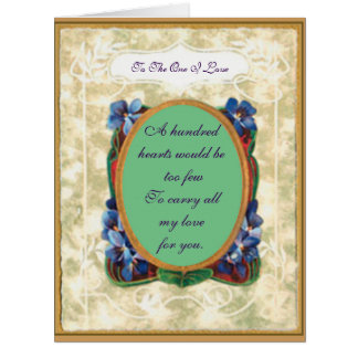 Vintage Violets Valentine Cards