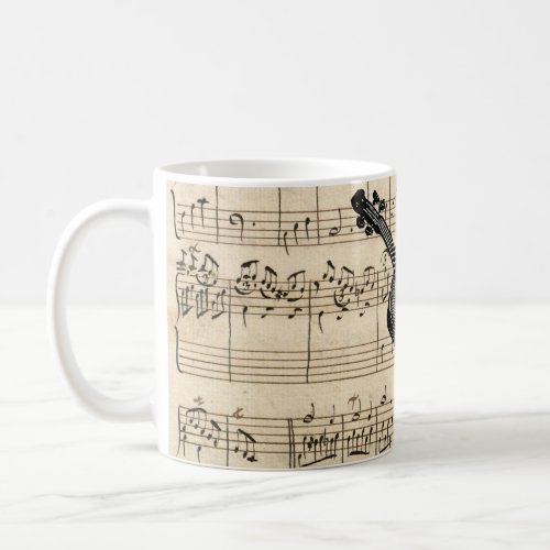 Vintage Violin and Sheet Music Mug