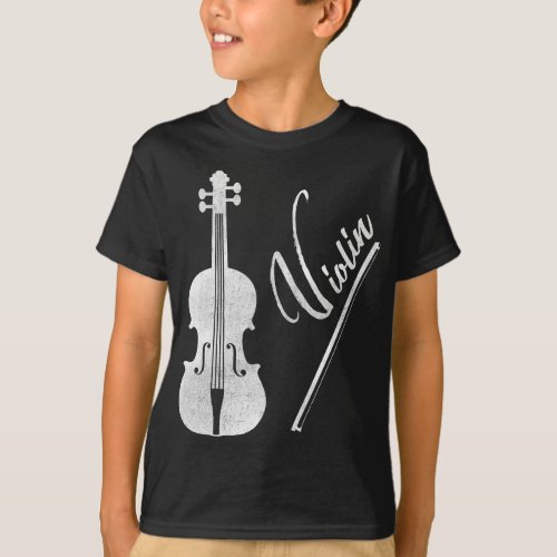 Vintage Violin Artwork Musician Birthday Gift T_Shirt