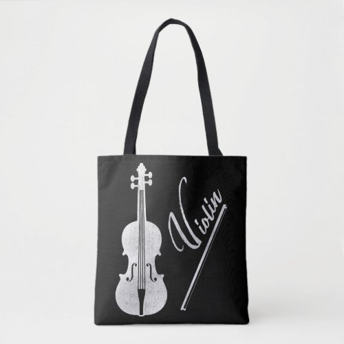 Vintage Violin Artwork Musician Birthday Gift Tote Bag