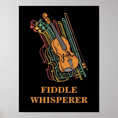 Vintage Violin Fiddle Whisperer Poster