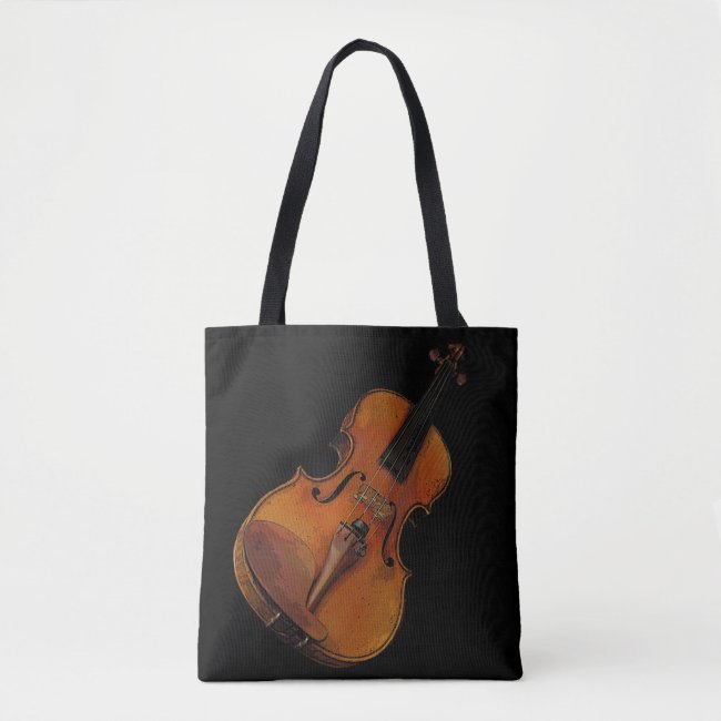 Vintage Violin Music Instrument Tote Bag
