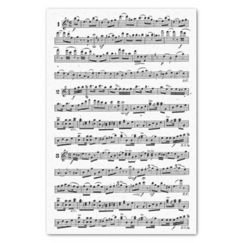 Vintage Violin Sheet Music Decoupage