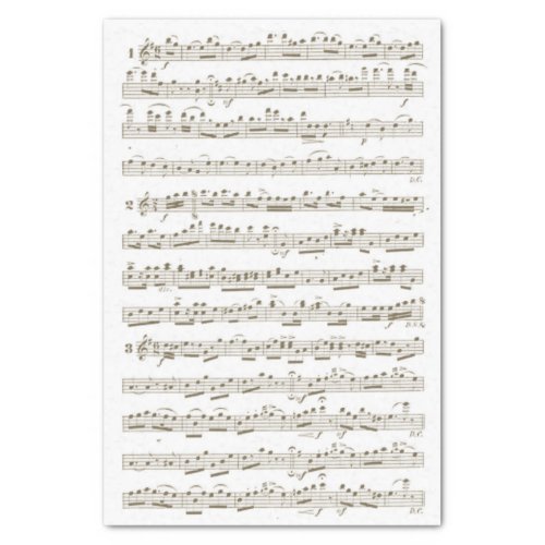 Vintage Violin Sheet Music Sepia Decoupage
