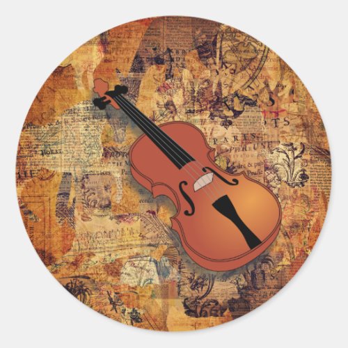 Vintage Violin Stickers