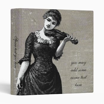 Vintage Violinist Binder by Customizables at Zazzle