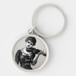 Vintage Violinist Keychain