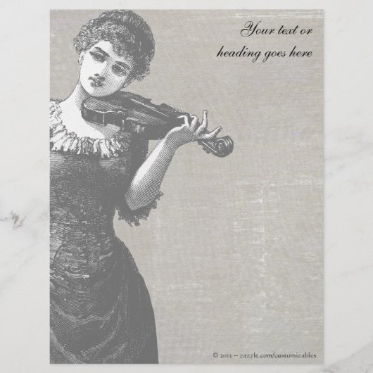 Vintage Violinist Letterhead (Front)