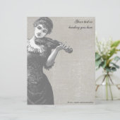 Vintage Violinist Letterhead (Standing Front)