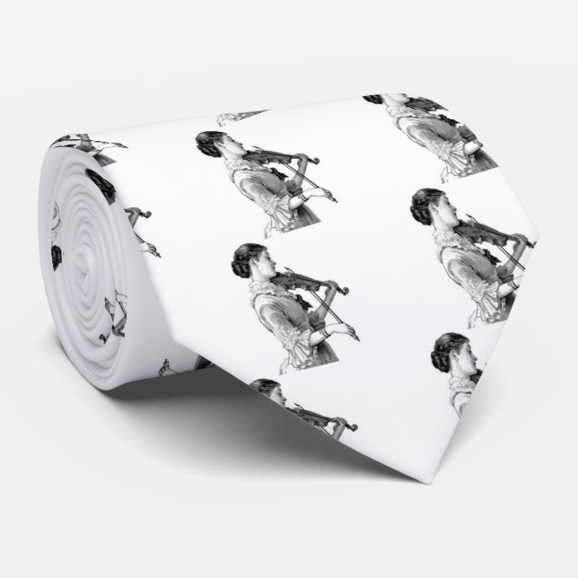 Vintage Violinist Neck Tie (Rolled)