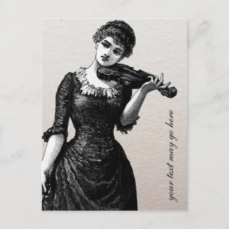 Vintage Violinist Postcard