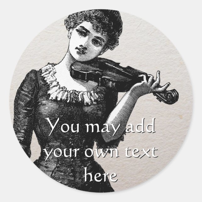 Vintage Violinist Stickers (Front)