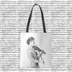 Vintage Violinist Tote Bag