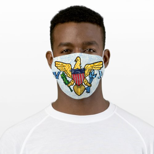 Vintage Virgin Island US Flag Adult Cloth Face Mask