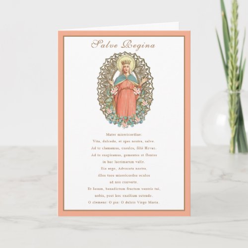 Vintage Virgin Mary Catholic Prayer Religious  Card