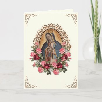 Vintage Virgin Mary Guadalupe Religious Catholic  Card by ShowerOfRoses at Zazzle