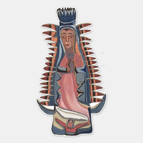 Vintage Virgin Mary Our Lady of Guadalupe painting Sticker