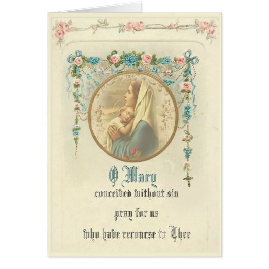 Vintage Virgin Mother Mary with Baby Jesus (Front)