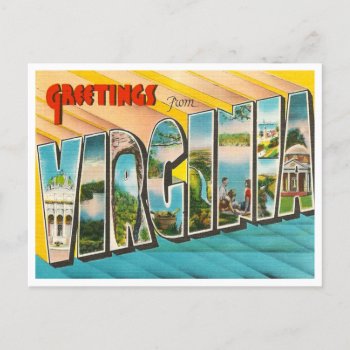 Vintage Virginia Announcement Postcard by vintage_gift_shop at Zazzle