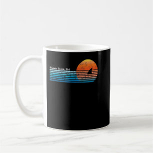 Vintage Virginia Beach, VA Retro 80s Shark Fin Sun Coffee Mug