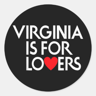 Vintage Virginia Is For The Lovers _1 Classic Round Sticker