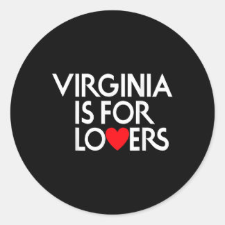 Vintage Virginia Is For The Lovers Classic Round Sticker