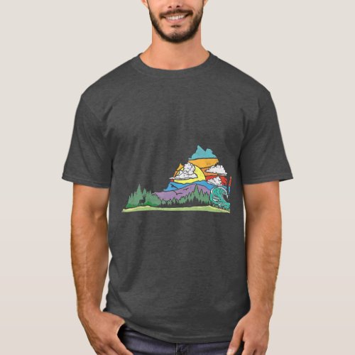 Vintage Virginia Outdoors  Nature Lover Retro T_Shirt