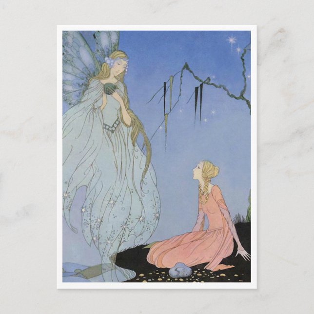 Vintage Virginia Sterrett Fairy and Princess Postcard (Front)