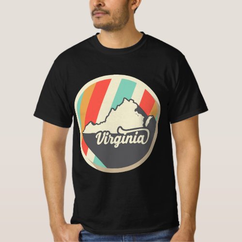 Vintage Virginia VA Home State Retro Teal Gift T_Shirt